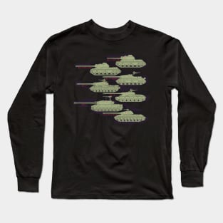 IS family of tanks from IS-1 to IS-8 Long Sleeve T-Shirt